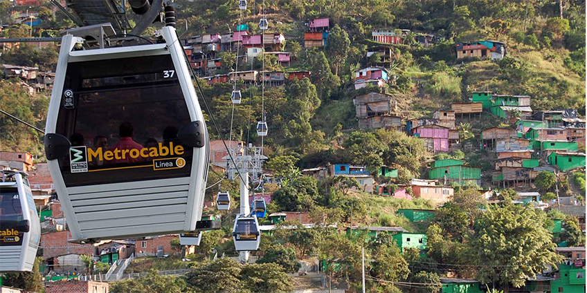O Metrocable, na Colombia, integrado a rede metroviária 