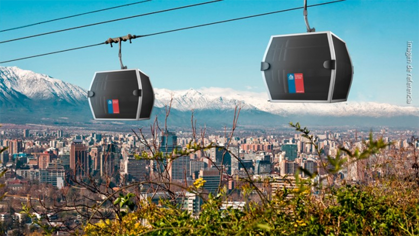 Projeto do novo teleférico de Santiago, no Chile