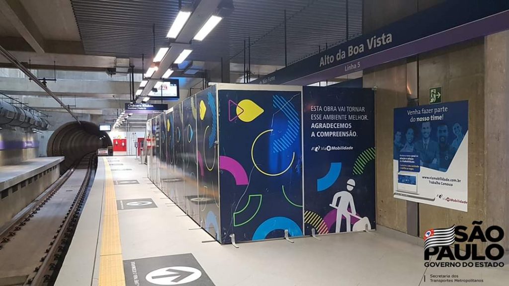 Estação Alto da Boa Vista, da Linha 5Lilás, deve receber portas de plataforma Via Trolebus Estação Alto da Boa Vista, da Linha 5Lilás, deve receber portas de plataforma Via Trolebus