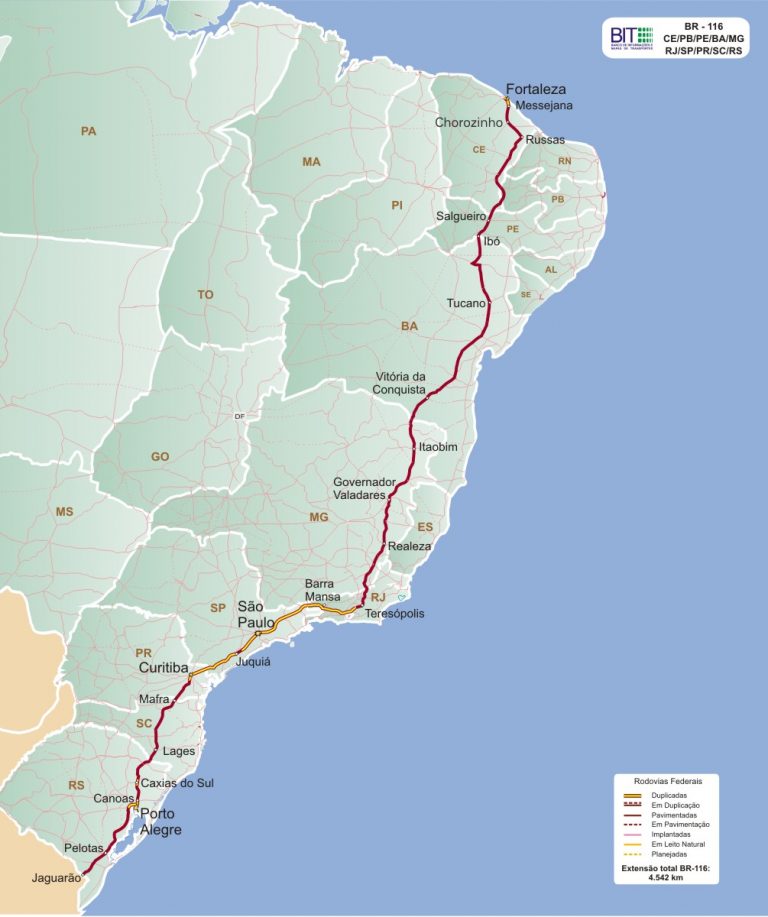 As 10 maiores rodovias do Brasil Via Trolebus As 10 maiores rodovias do Brasil Via Trolebus