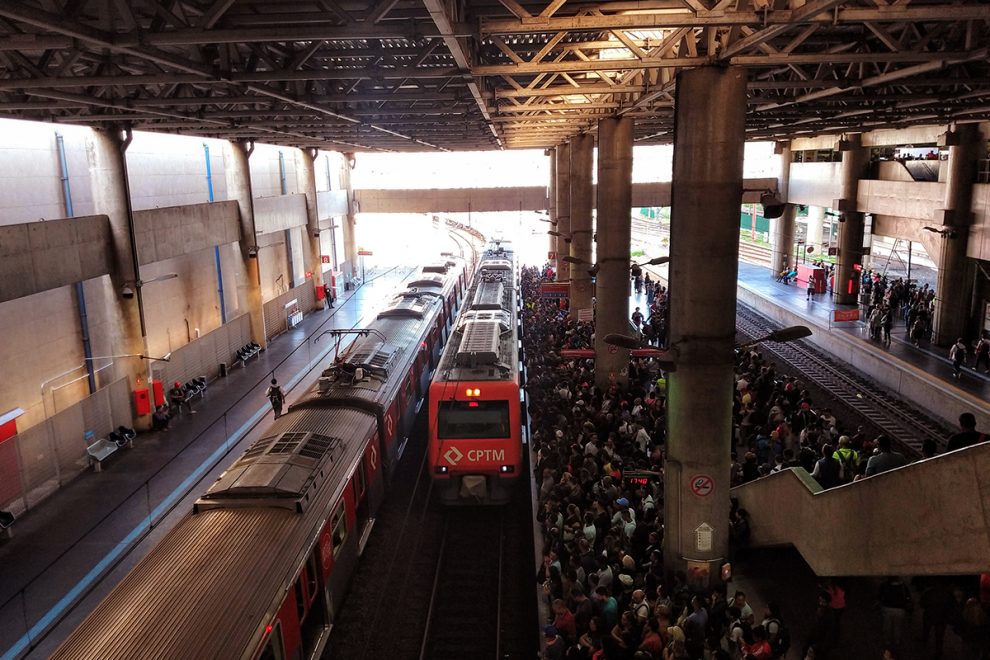 Estacao Bras de trem na cidade de Sao Paulo, Brasil / Bras Train