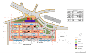 Planta do futuro terminal de onibus e atracadouro Pedreira, na região da Zona Sul de São Paulo divulgado pela Prefeitura em 2022 mostrando como deve ser o novo terminal multimodal.